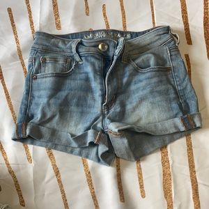 AMERICAN EAGLE HIGH WAISTED JEAN SHORTS